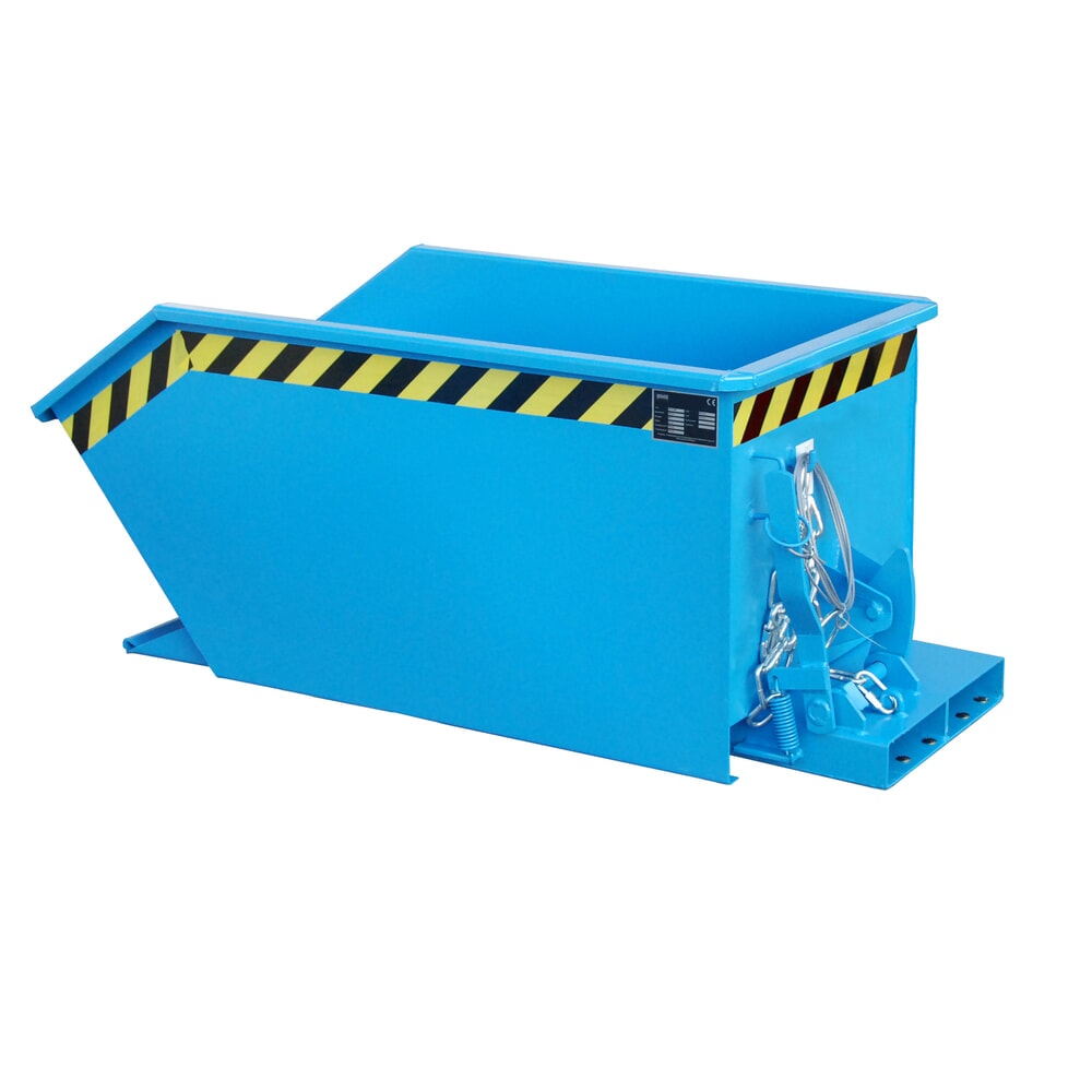 Bauer® Kantelbak, lage bouwhoogte, gelakt, volume 0,3 m³, RAL 5012 lichtblauw Productafbeelding nr. 1: Bauer® Kantelbak, lage bouwhoogte, gelakt, volume 0,3 m³, RAL 5012 lichtblauw