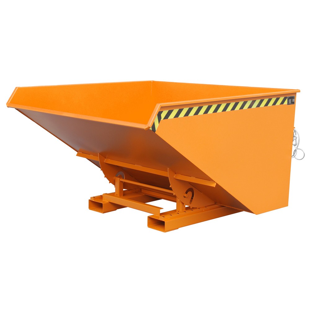 Produktabbildung Nr. 1: Bauer® Kantelbak met afrolmechanisme, gelakt, volume 2,1 m³, RAL 2000 geeloranje