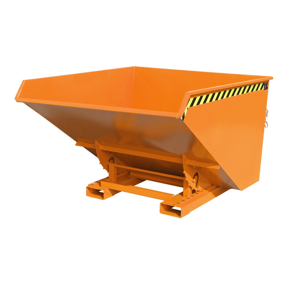 Produktabbildung Nr. 1: Bauer® Kantelbak met afrolmechanisme, gelakt, volume 1,7 m³, RAL 2000 geeloranje