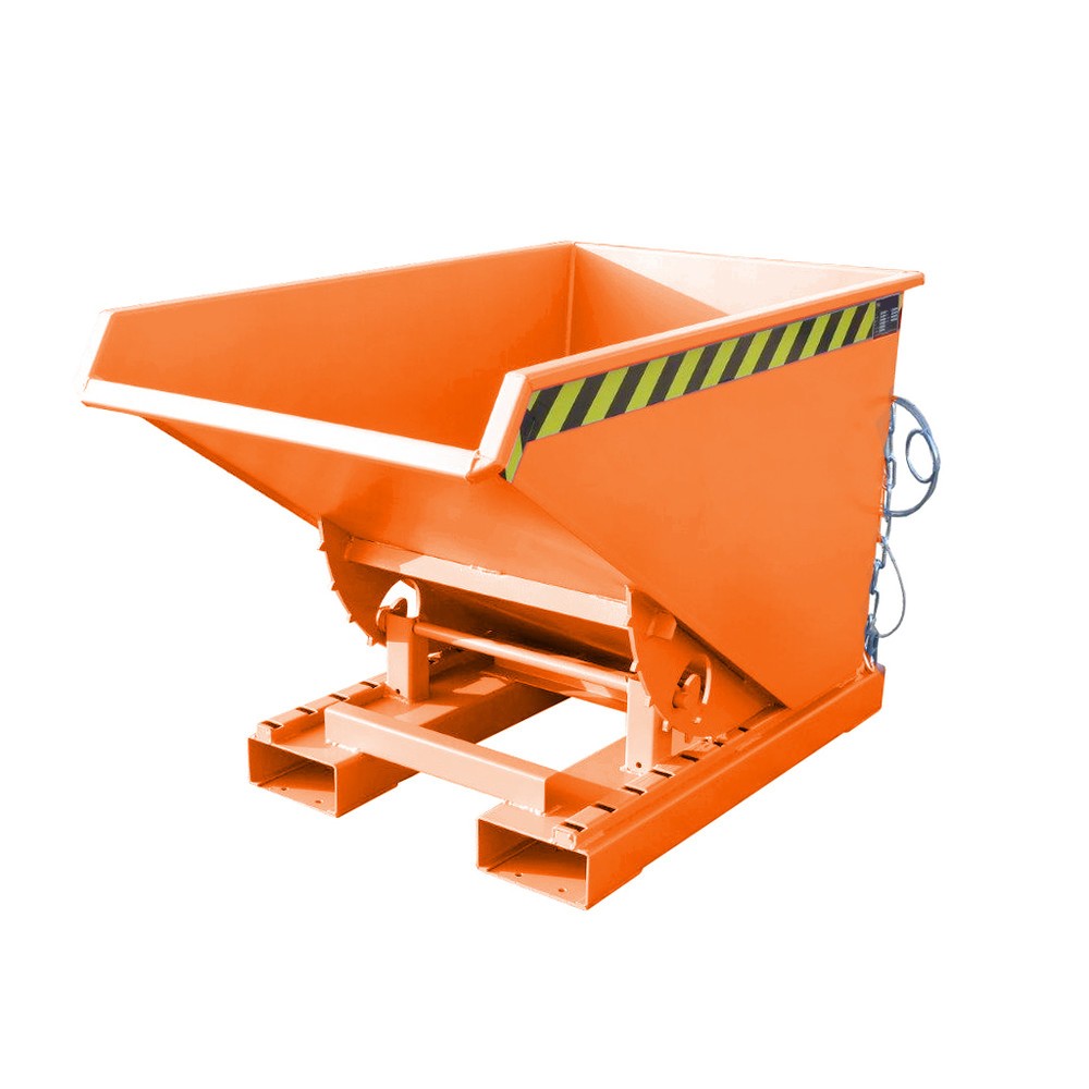 Produktabbildung Nr. 1: Bauer® Kantelbak met afrolmechanisme, gelakt, volume 0,3 m³, RAL 2000 geeloranje