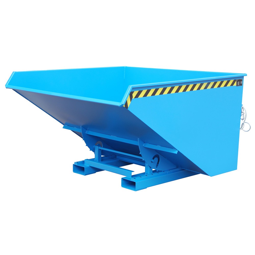 Produktabbildung Nr. 1: Bauer® Kantelbak met afrolmechanisme, gelakt, volume 2,1 m³, RAL 5012 lichtblauw