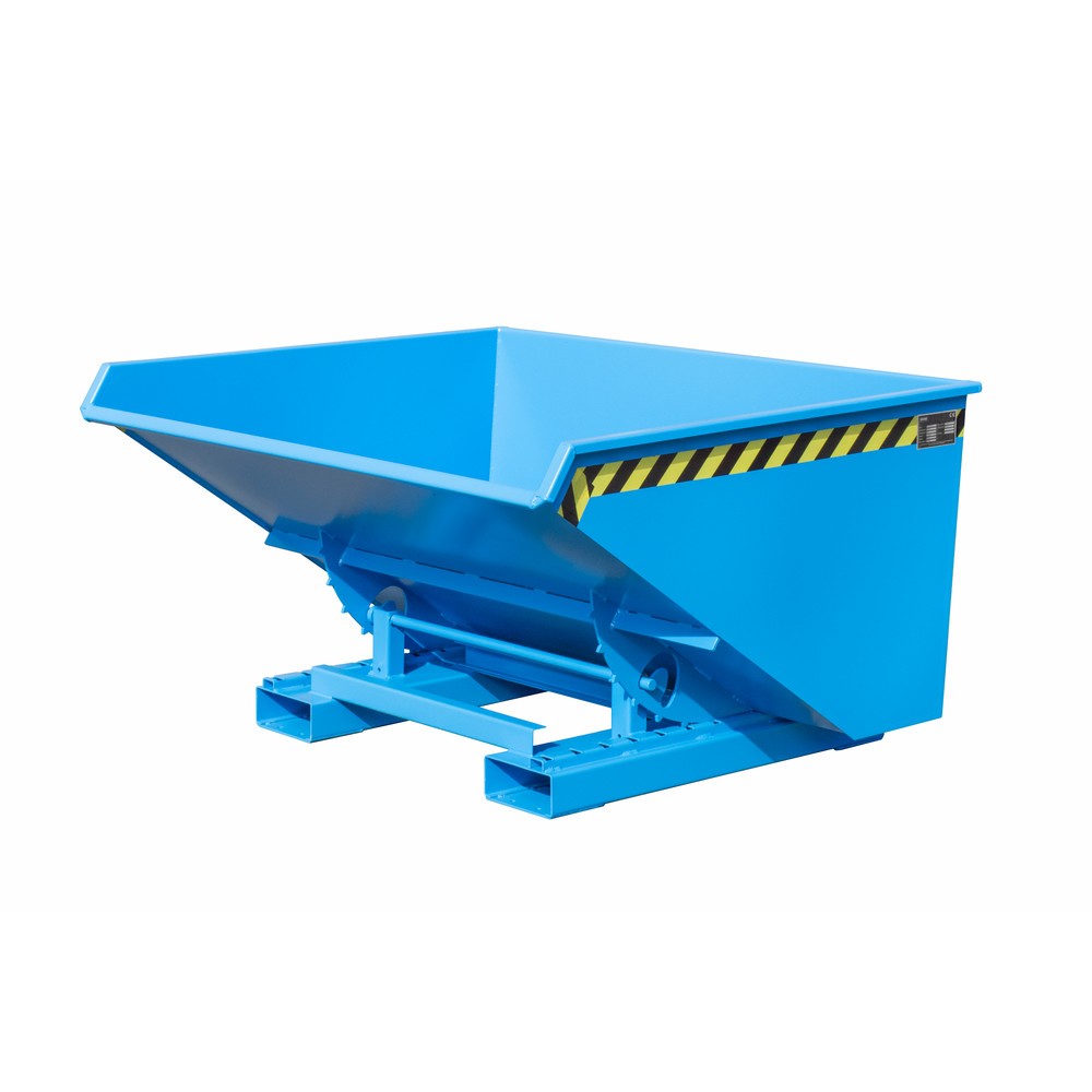 Produktabbildung Nr. 1: Bauer® Kantelbak met afrolmechanisme, gelakt, volume 0,9 m³, RAL 5012 lichtblauw