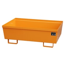 Productafbeelding nr. 1: Bauer® lekbak van staal, stapelbaar, hxbxd 415 x 1.200 x 800 mm, zonder rooster, geel-oranje
