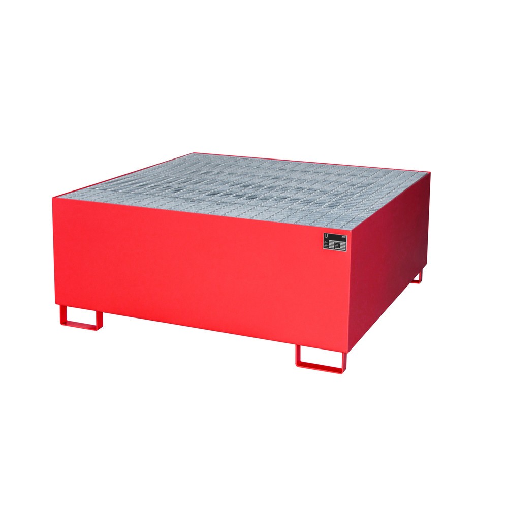 Produktabbildung Nr. 2: Bauer® Lekbak van staal voor 1x KTC/IBC, vuurrood