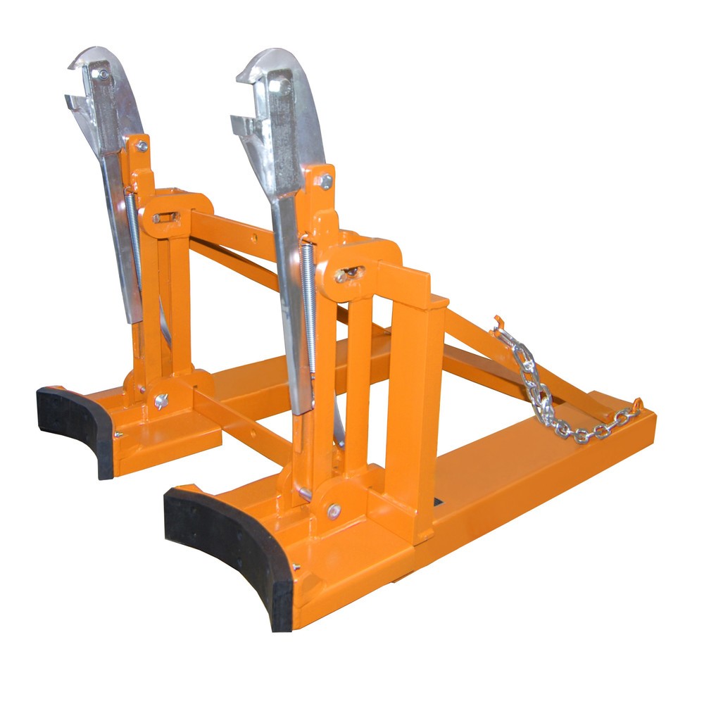 N° de l'image du produit 3 : Bauer® Pince à fûts, fûts à bonde en acier et en plastique, capacité de charge 1 600 kg, RAL 2000 orangé jaune