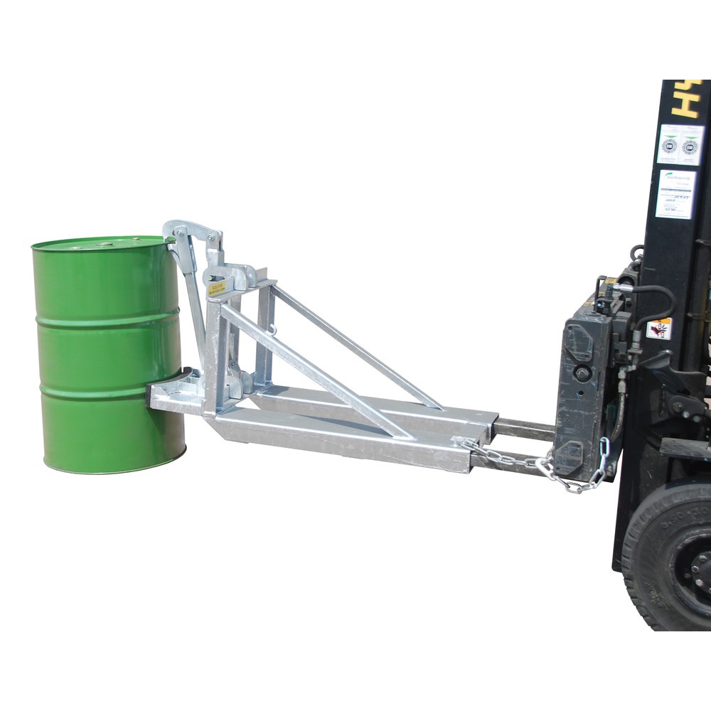 N° de l'image du produit 1 : Bauer® Pince à fûts, fûts à bonde en acier et en plastique, capacité de charge 800 kg, galvanisé à chaud