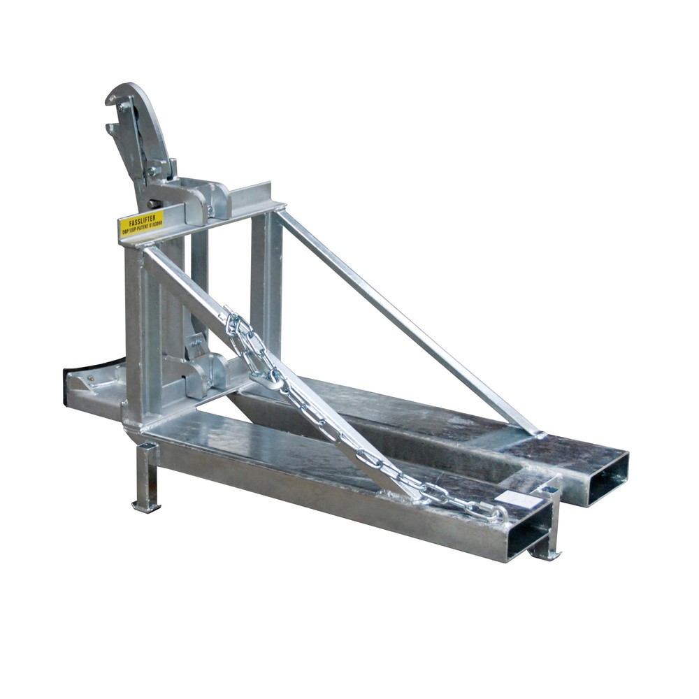 N° de l'image du produit 4 : Bauer® Pince à fûts, fûts à bonde en acier et en plastique, capacité de charge 800 kg, galvanisé à chaud