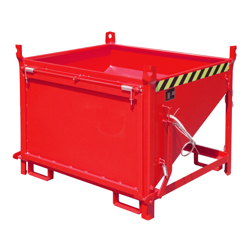 Produktabbildung Nr. 1: Bauer® Silobak met klep, gelakt, volume 0,5 m³, RAL 3000 vuurrood