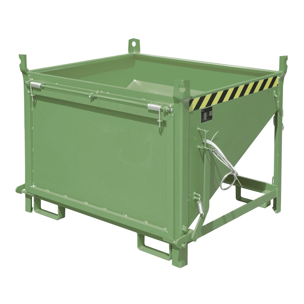 Productafbeelding nr. 1: Bauer® Silobak met klep, gelakt, volume 0,5 m³, RAL 6011 resedagroen