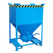 Produktabbildung Nr. 1: Bauer® Silobak, met schaarsluiting + vorkkokers, gelakt, volume 0,6 m³, RAL 5012 lichtblauw