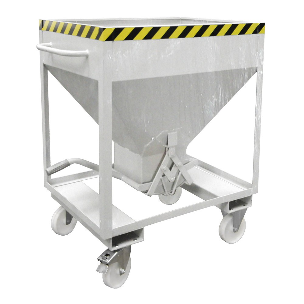 Produktabbildung Nr. 1: Bauer® silocontainer, met schaarsluiting, vorkkokers + wielen, verzinkt, volume 0,375 m³