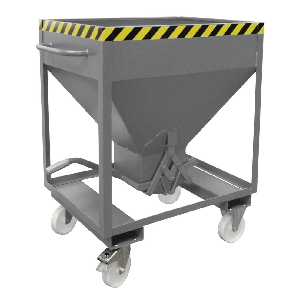 Product afbeelding: Bauer® Silobak, met schaarsluiting, vorkkokers + wielen, gelakt, volume 0,375 m³, RAL 7005 muisgrijs
