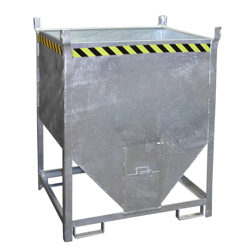 Product afbeelding: Bauer® silocontainer met schuifsluiting, verzinkt, draagvermogen 1.500 kg, volume 1 m³