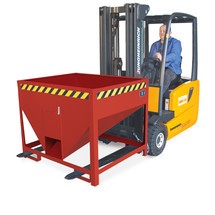 Produktabbildung Nr. 3: Bauer® Silocontainer met schuifslot, gelakt, volume 0,5 m³, RAL 5012 lichtblauw