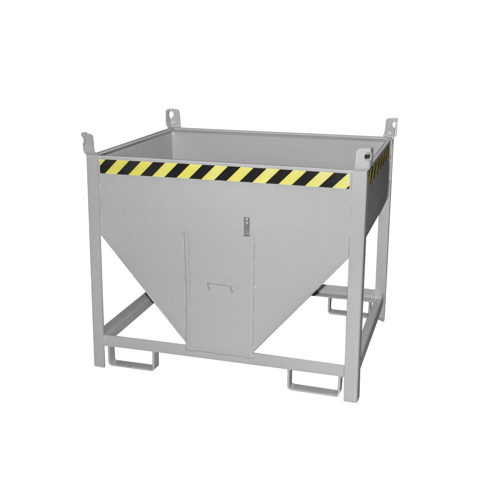 Product afbeelding: Bauer® Silocontainer met schuifslot, gelakt, volume 0,5 m³, RAL 7005 muisgrijs