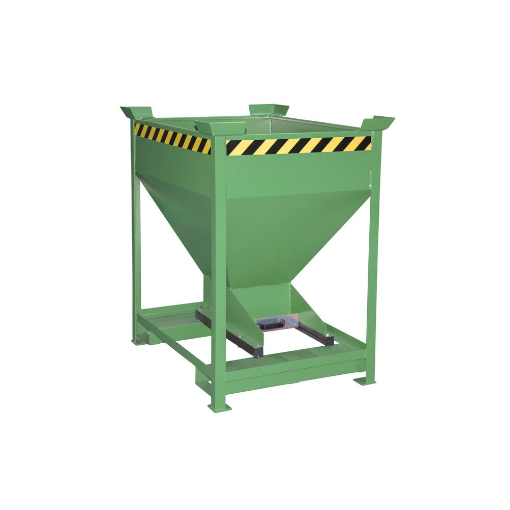 Produktabbildung Nr. 1: Bauer® Silobak, met schuifsluiting + vorkkokers, gelakt, volume 0,375 m³, RAL 6011 resedagroen
