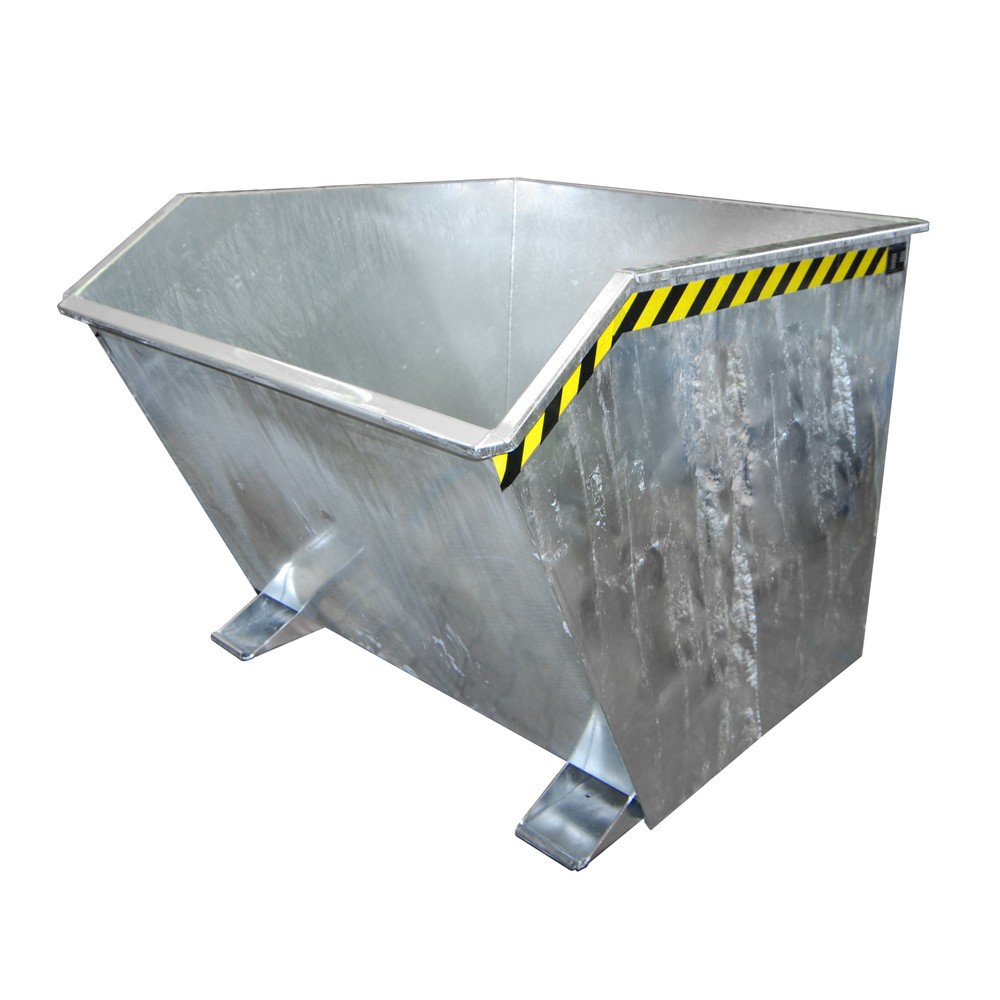 Produktabbildung Nr. 1: Bauer® spaander-kantelbak, geperforeerde tussenplaat, verzinkt, draagvermogen 1.500 kg, volume 1,5 m³