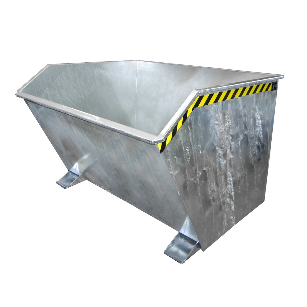 Produktabbildung Nr. 1: Bauer® spaander-kantelbak, geperforeerde tussenplaat, verzinkt, draagvermogen 1.500 kg, volume 2,0 m³