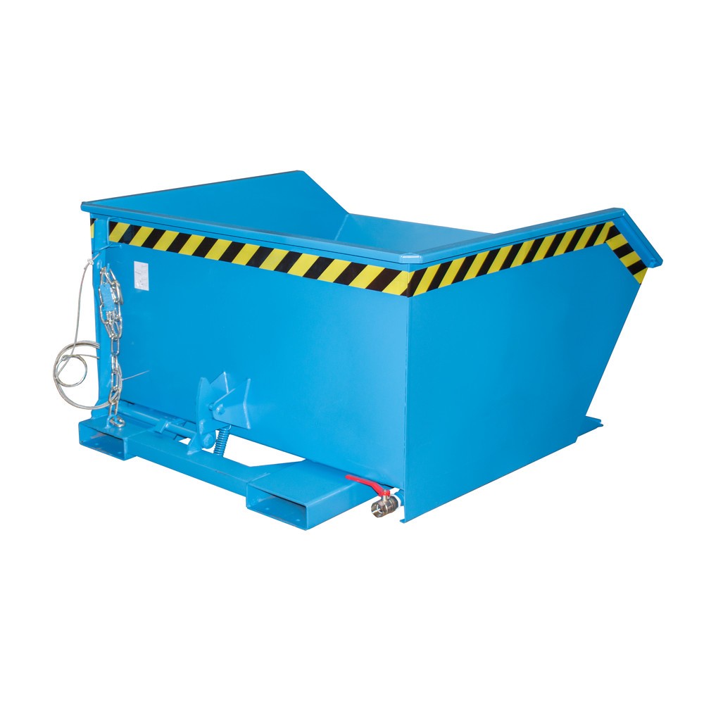 Produktabbildung Nr. 1: Bauer® Scheid-kantelbak, geperforeerde tussenplaat, gelakt, volume 0,75 m³, RAL 5012 lichtblauw