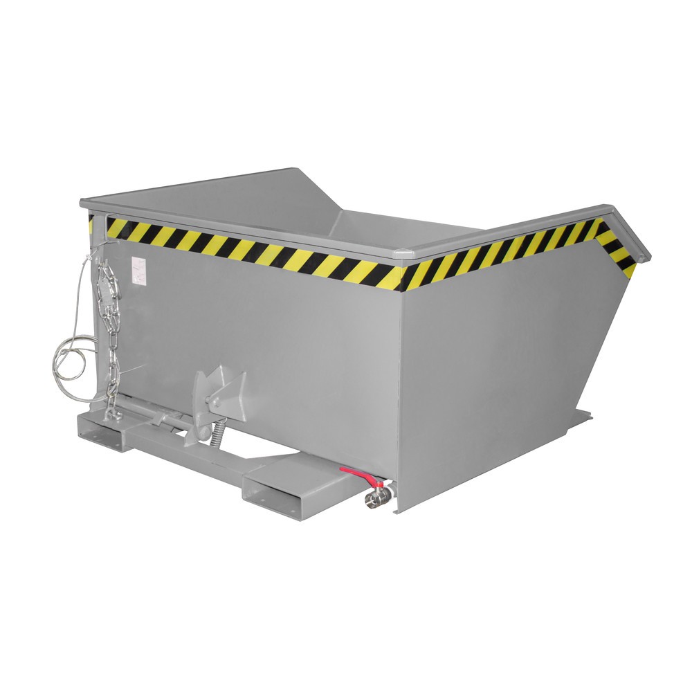 Produktabbildung Nr. 1: Bauer® Scheid-kantelbak, geperforeerde tussenplaat, gelakt, volume 0,75 m³, RAL 7005 muisgrijs
