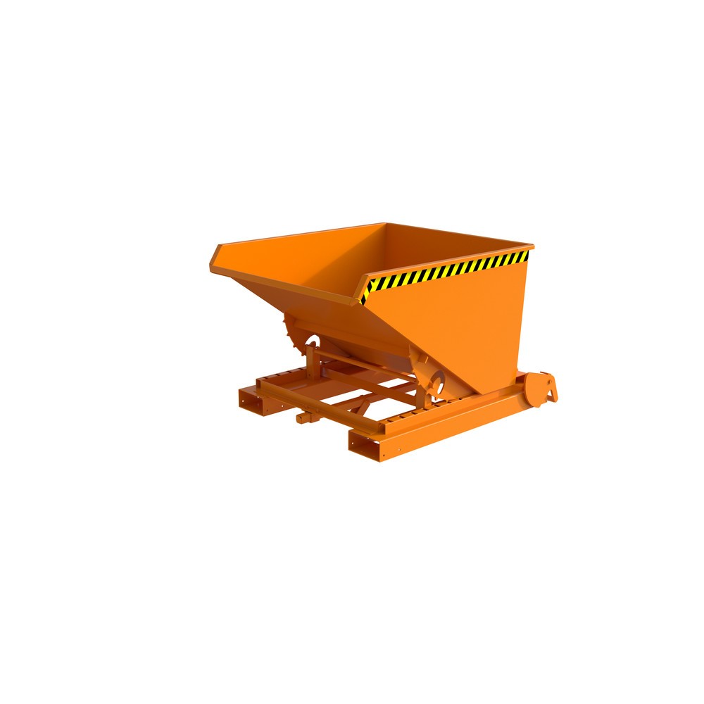 Produktabbildung Nr. 1: Bauer® Spaander-kantelbak met afrolmechanisme, gelakt, volume 0,6 m³, RAL 2000 geeloranje