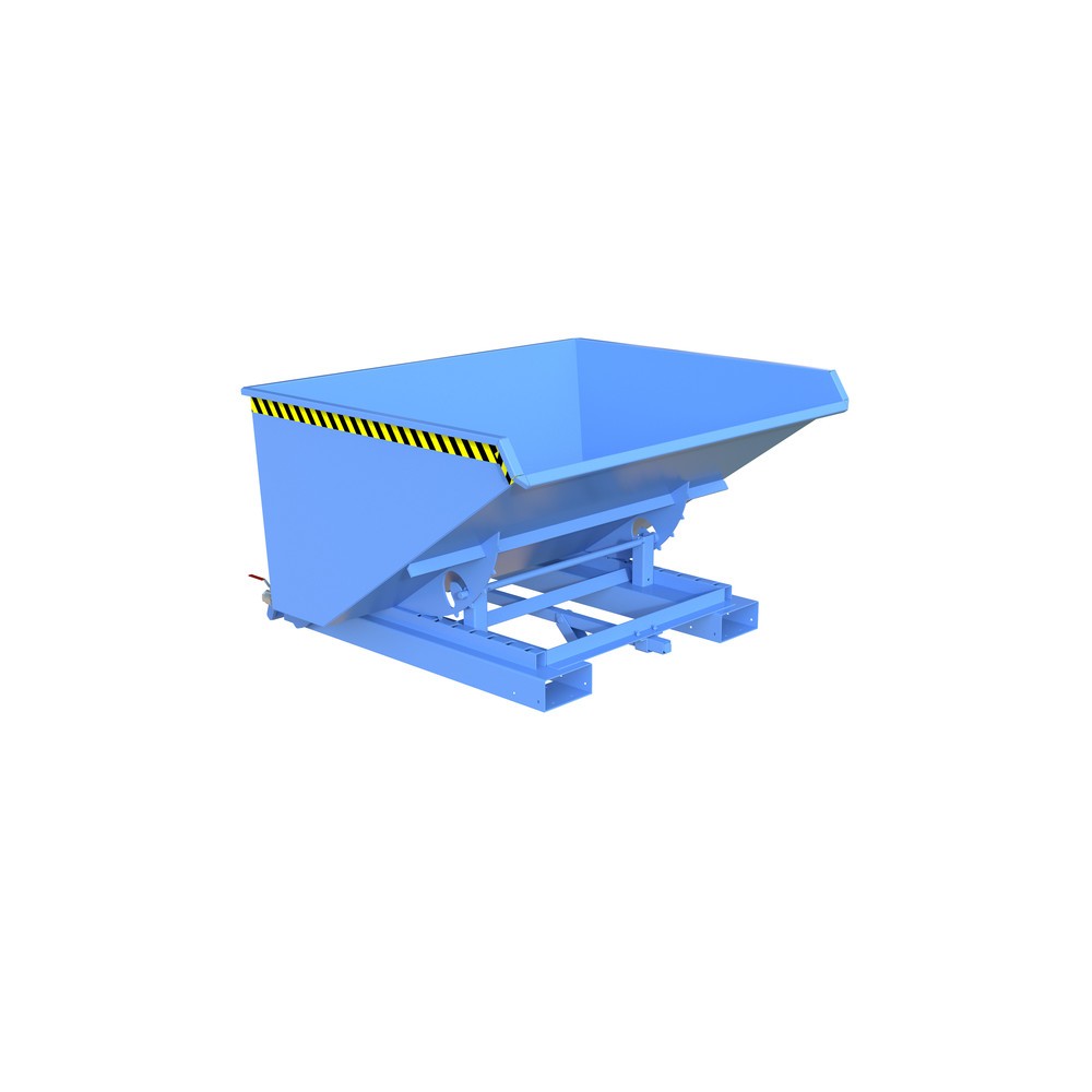 Produktabbildung Nr. 1: Bauer® Spaander-kantelbak met afrolmechanisme, gelakt, volume 0,9 m³, RAL 5012 lichtblauw