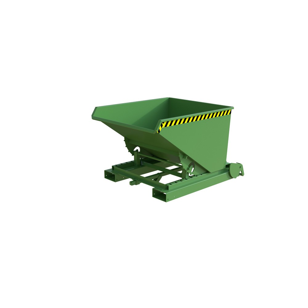Produktabbildung Nr. 1: Bauer® Spaander-kantelbak met afrolmechanisme, gelakt, volume 0,6 m³, RAL 6011 resedagroen
