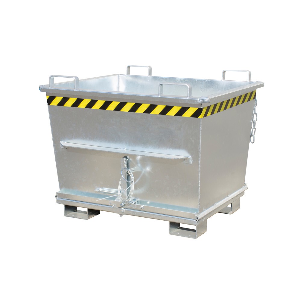 Product afbeelding: Bauer® stapelbare bodemklepcontainer, verzinkt, volume 0,7 m³