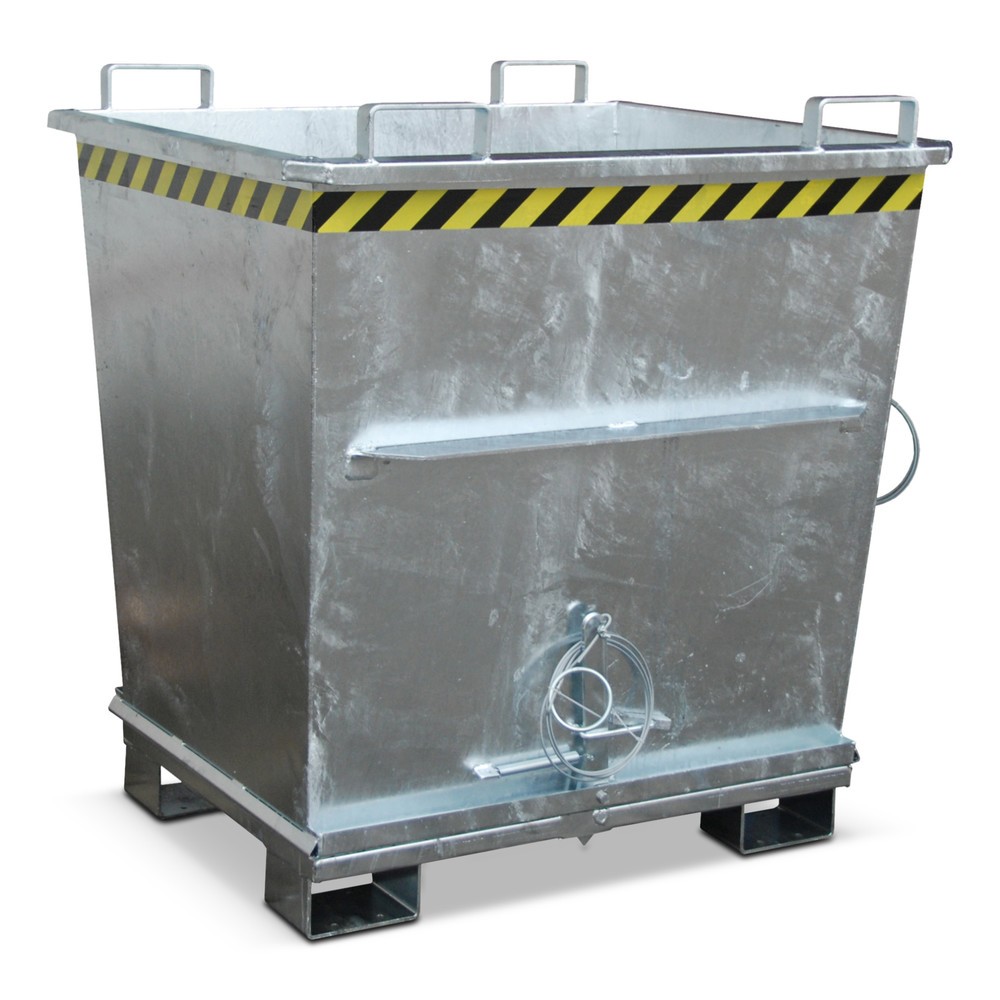 Produktabbildung Nr. 1: Bauer® stapelbare bodemklepcontainer, verzinkt, volume 1 m³