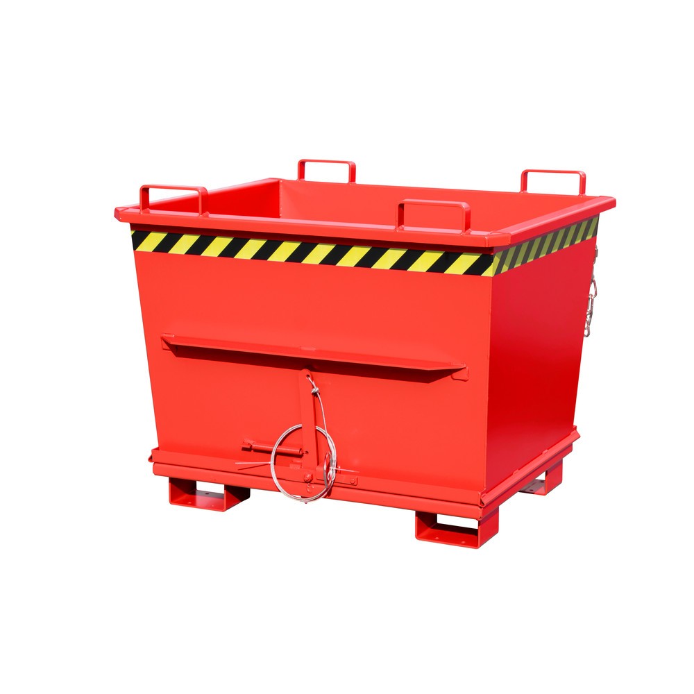 Produktabbildung Nr. 1: Bauer® Stapelbare bak met uitklapbare bodem, gelakt, volume 0,7 m³, RAL 3000 vuurrood