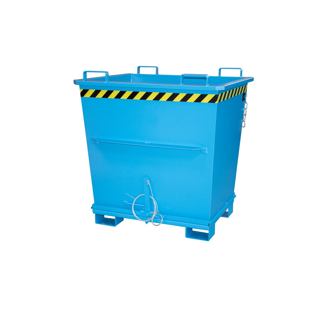 Produktabbildung Nr. 1: Bauer® Stapelbare bak met uitklapbare bodem, gelakt, volume 1 m³, RAL 5012 lichtblauw