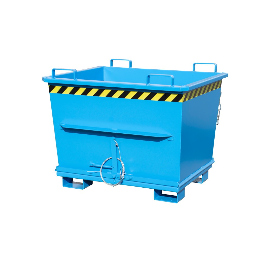 Produktabbildung Nr. 1: Bauer® Stapelbare bak met uitklapbare bodem, gelakt, volume 0,7 m³, RAL 5012 lichtblauw