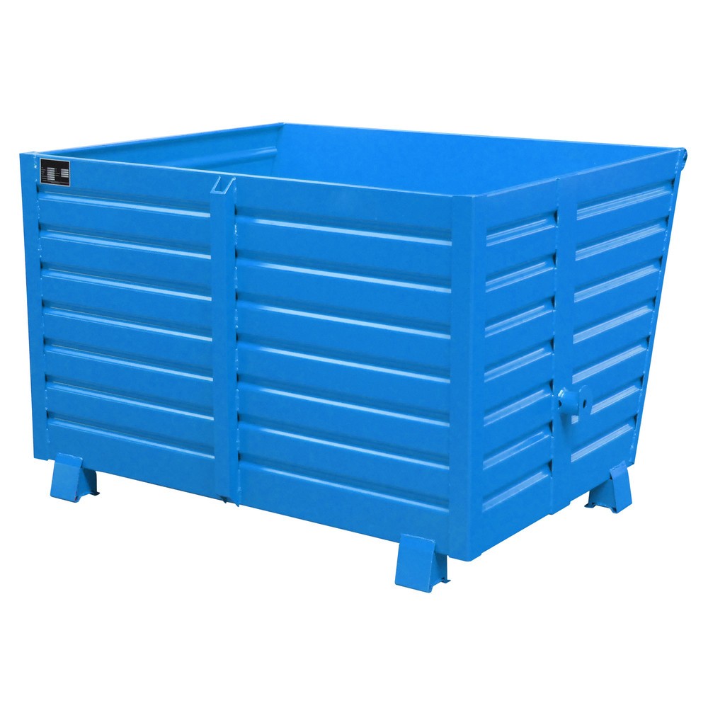 Produktabbildung Nr. 1: Bauer® Stapelbare kantelbak, gelakt, volume 1,5 m³, RAL 5012 lichtblauw