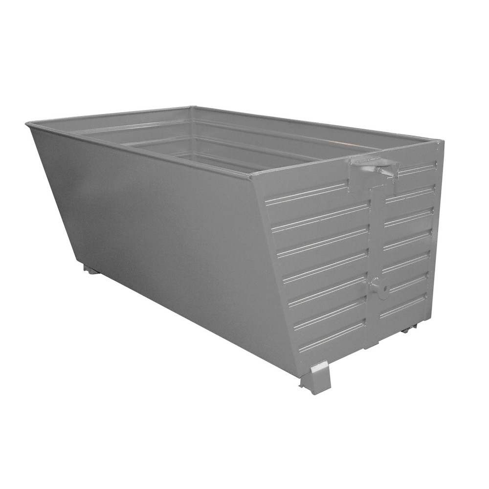 Produktabbildung Nr. 1: Bauer® Stapelbare kantelbak, gelakt, volume 2 m³, RAL 7005 muisgrijs