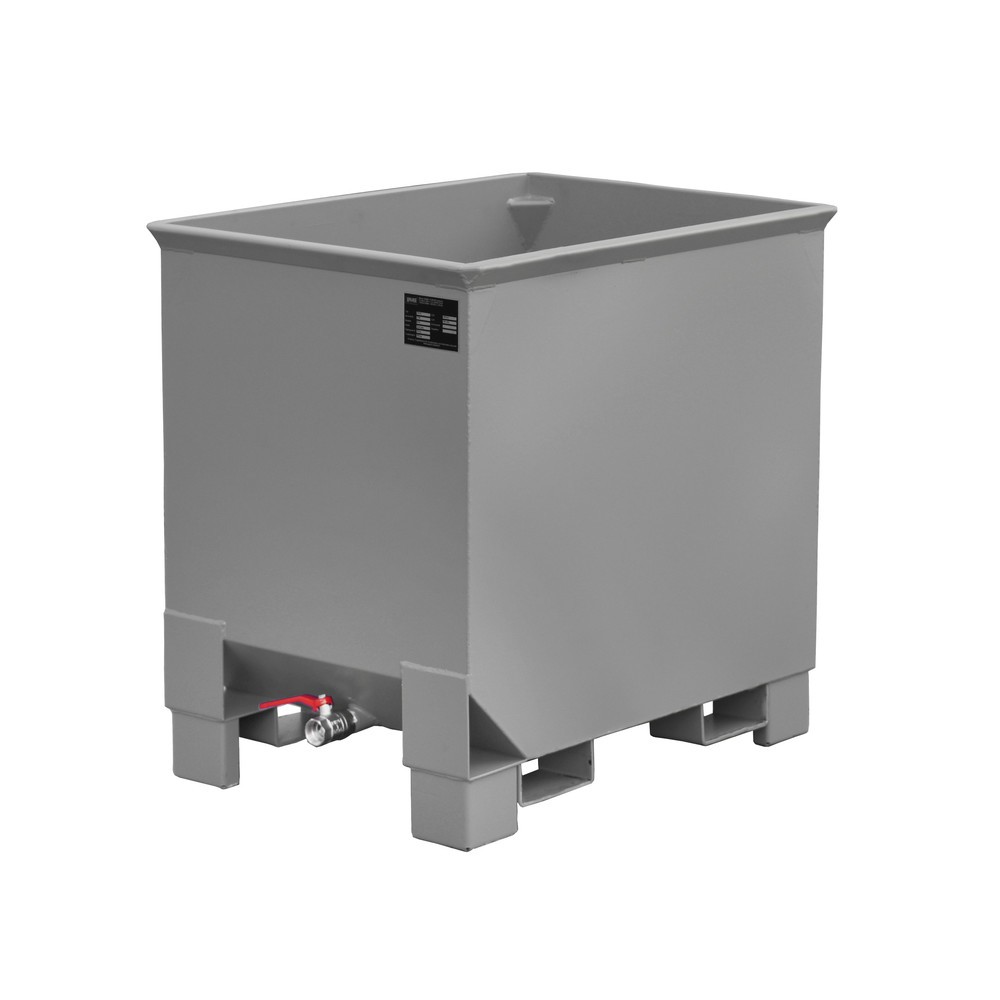 Produktabbildung Nr. 1: Bauer® Spaander-kantelbak voor routetreinen, gelakt, volume 0,3 m³, RAL 7005 muisgrijs