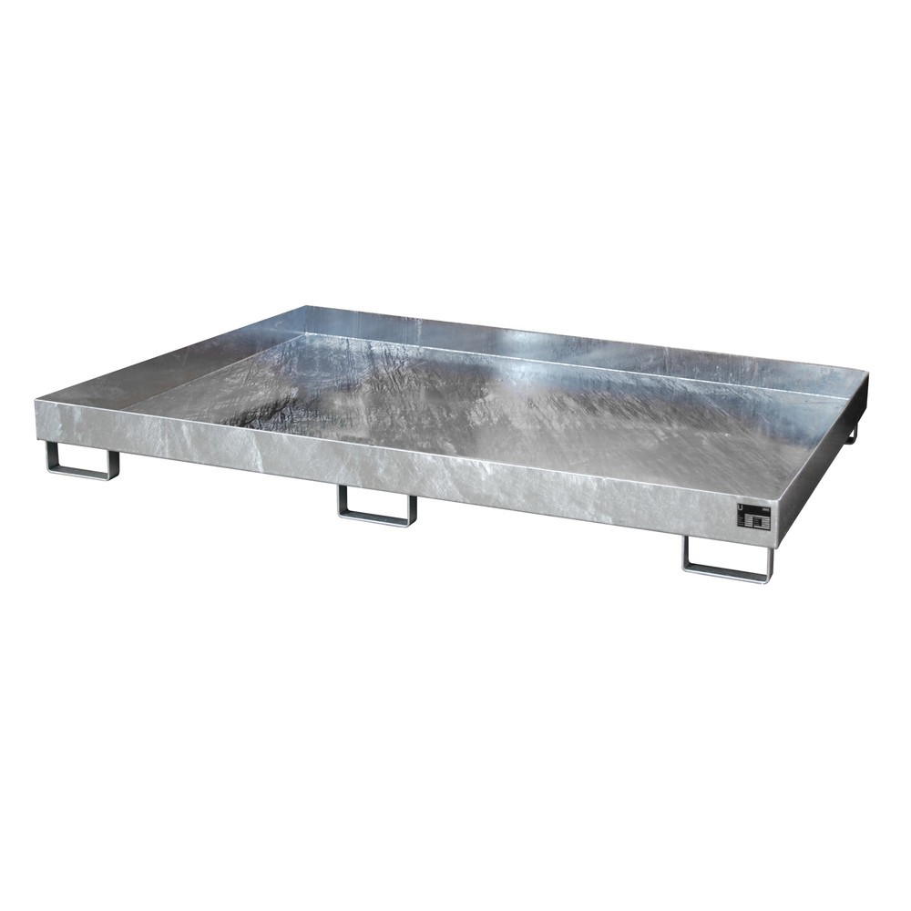 Product afbeelding: Bauer® Reklekbak, hxbxd 225 x 1.300 x 2.150 mm, opvangvolume 240 l, zonder roosterlegbord, thermisch verzinkt