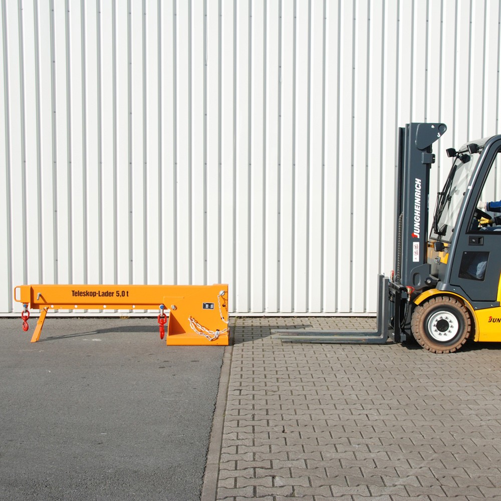 Produktabbildung Nr. 1: Bauer® Telescooplader, model 1, reikwijdte tot 3.690 mm, cap. tot 5.000 kg, geeloranje