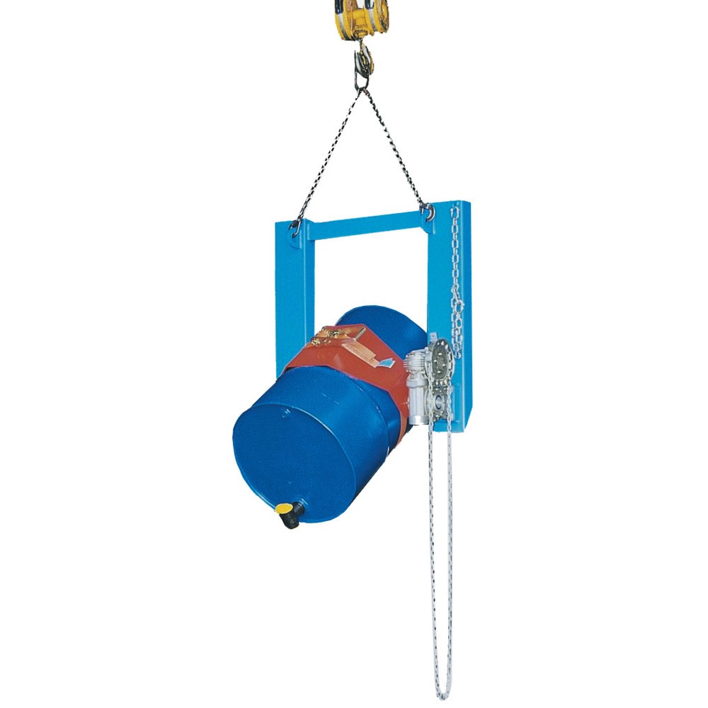 Produktabbildung Nr. 2: Bauer® Vatenkantelaar, cap. 300 kg, voor vat-Ø 350-600 mm, eindeloze ketting, RAL 5012 lichtblauw