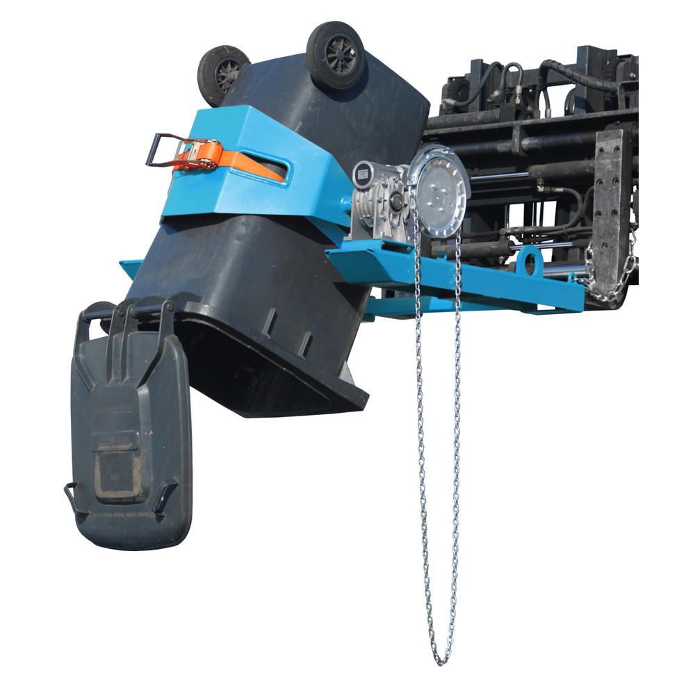 Produktabbildung Nr. 1: Bauer® Vatenkantelaar, cap. 300 kg, voor vat-Ø 350-600 mm, eindeloze ketting, RAL 5012 lichtblauw
