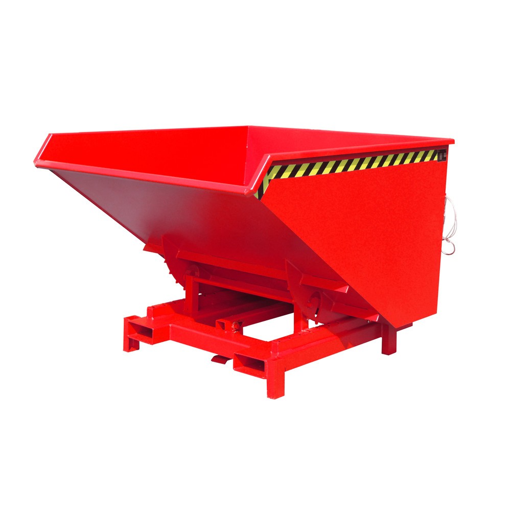 Productafbeelding nr. 1: Bauer® Zwaarlastkantelbak, capaciteit 4.000 kg, gelakt, volume 1,7 m³, RAL 3000 vuurrood