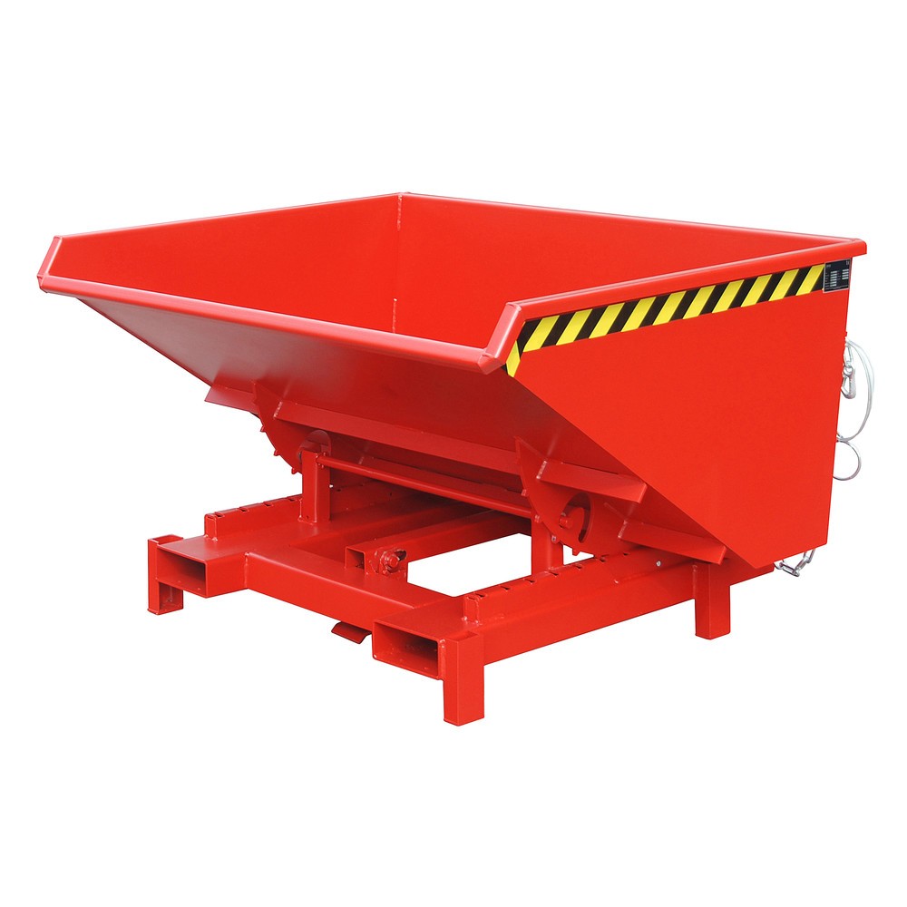 Produktabbildung Nr. 1: Bauer® Zwaarlastkantelbak, capaciteit 4.000 kg, gelakt, volume 0,9 m³, RAL 3000 vuurrood