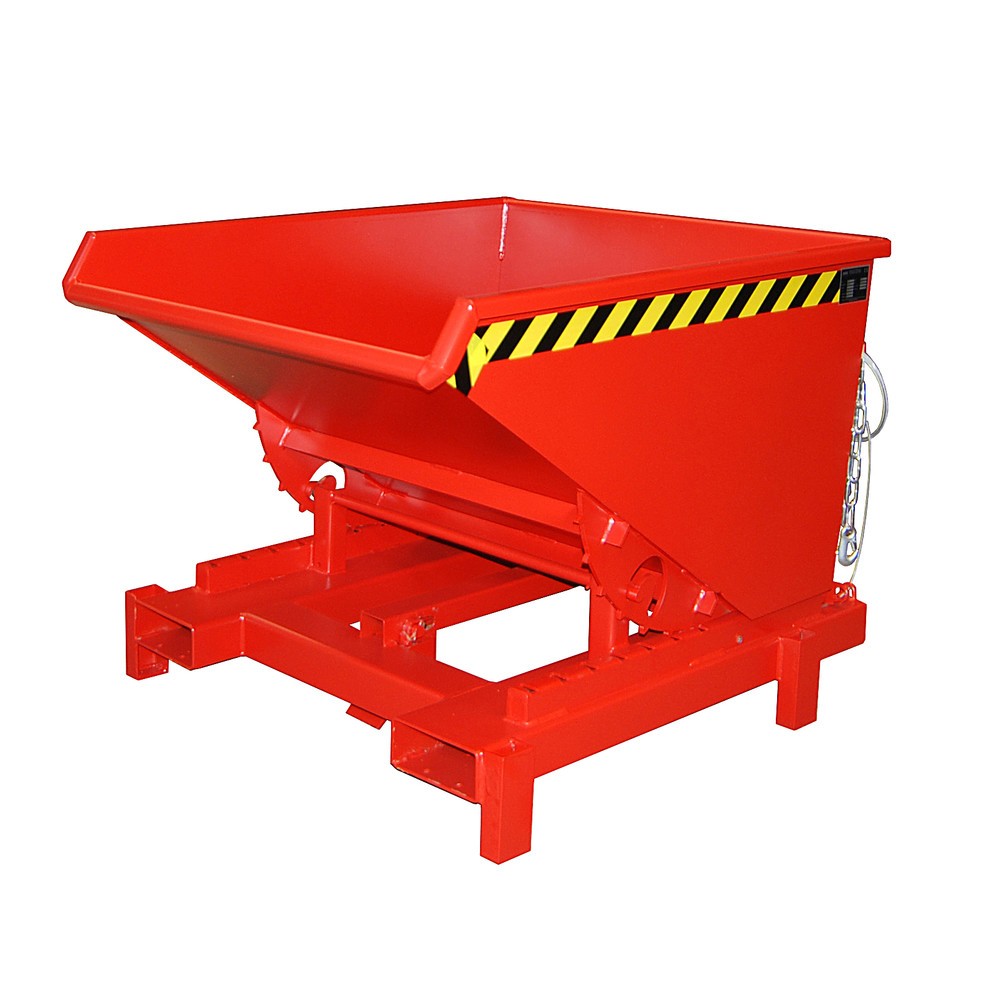 Produktabbildung Nr. 1: Bauer® Zwaarlastkantelbak, capaciteit 4.000 kg, gelakt, volume 0,6 m³, RAL 3000 vuurrood