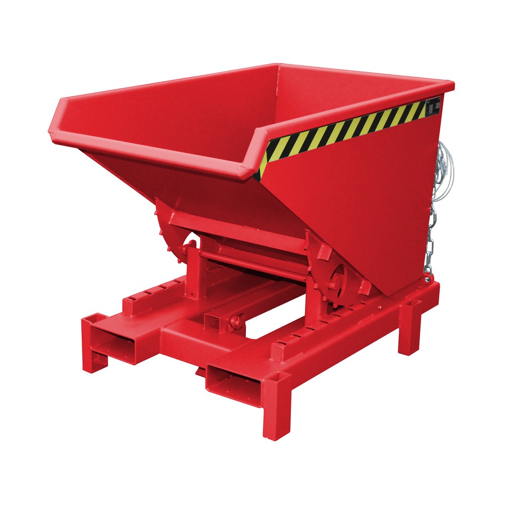 Produktabbildung Nr. 1: Bauer® Zwaarlastkantelbak, capaciteit 4.000 kg, gelakt, volume 0,3 m³, RAL 3000 vuurrood