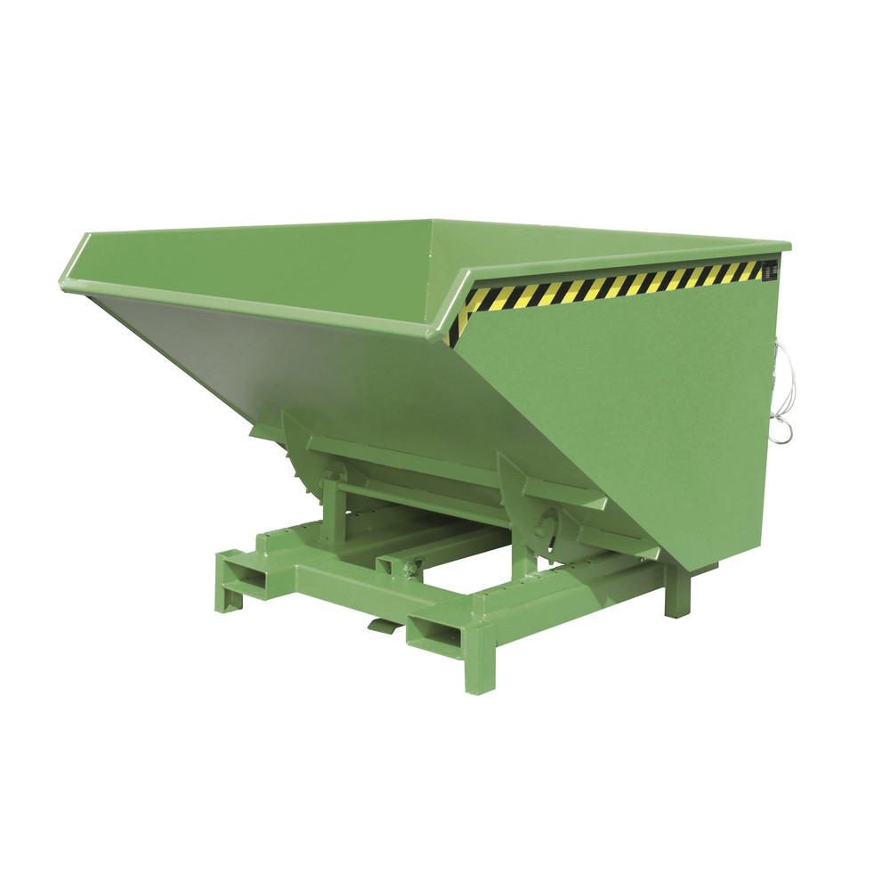 Produktabbildung Nr. 1: Bauer® Zwaarlastkantelbak, capaciteit 4.000 kg, gelakt, volume 1,7 m³, RAL 6011 resedagroen