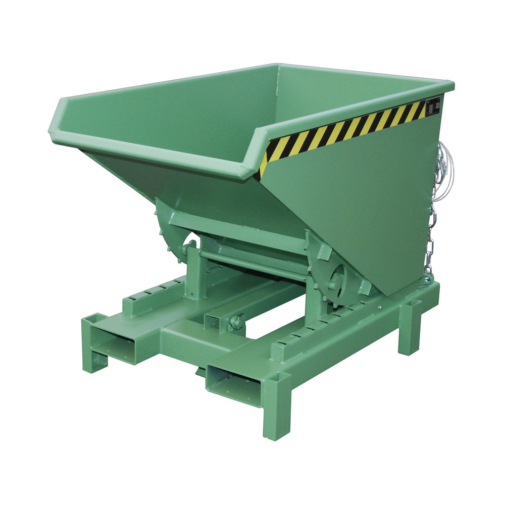 Produktabbildung Nr. 1: Bauer® Zwaarlastkantelbak, capaciteit 4.000 kg, gelakt, volume 0,3 m³, RAL 6011 resedagroen