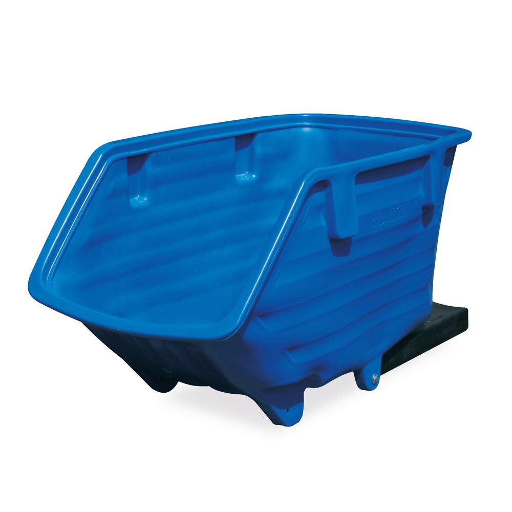 Produktabbildung Nr. 1: Benne basculante en PE avec mécanisme de basculement, entrées de fourche, volume 0,75 m³