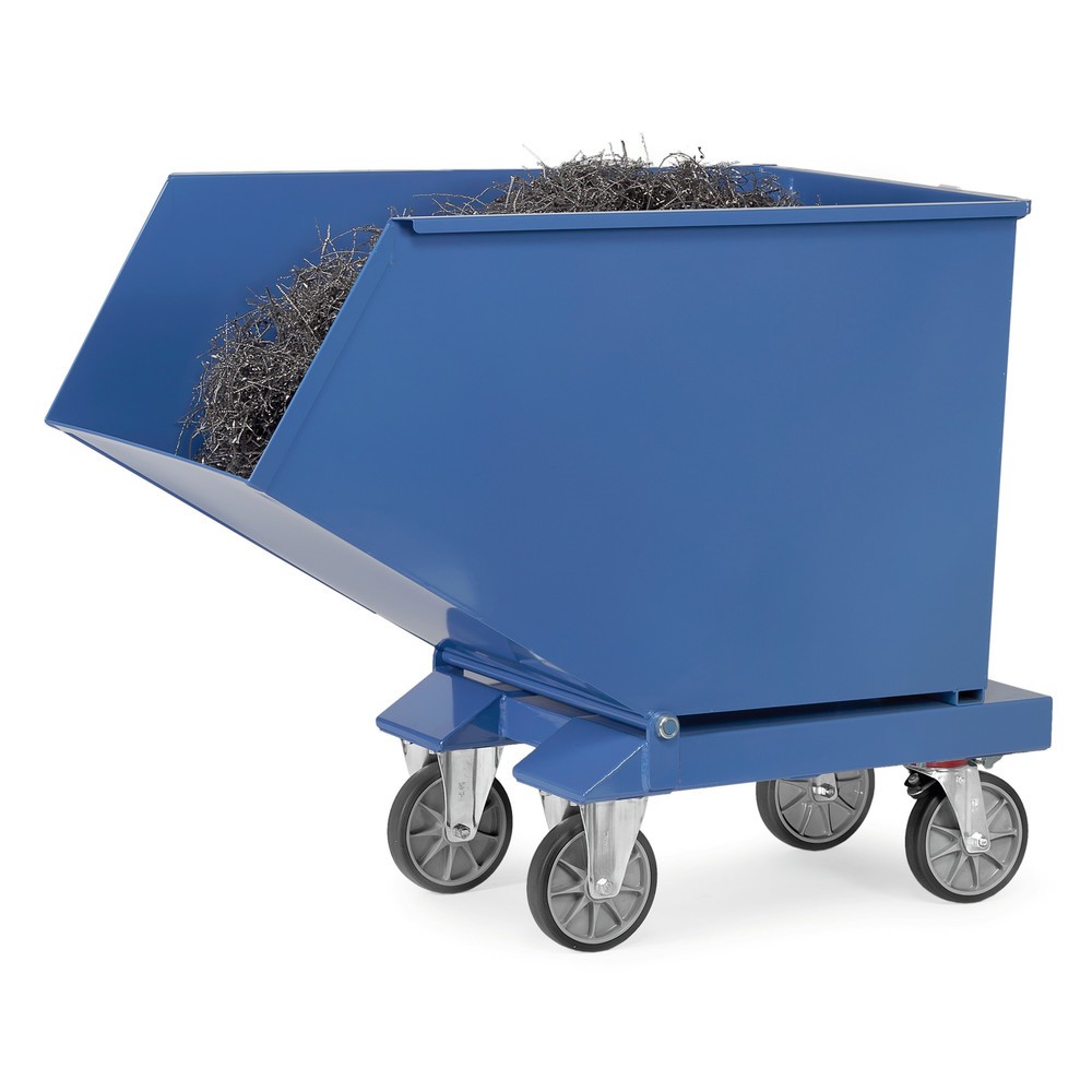 Produktabbildung Nr. 3: Benne basculante fetra® avec robinet de vidange, volume 0,45 m³, RAL 5007 bleu brillant