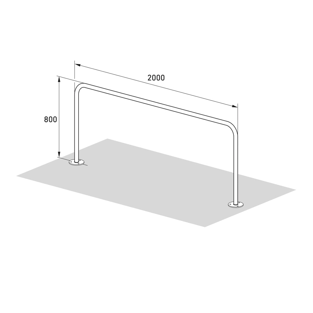 Produktabbildung Nr. 8: Beugelrek. standaard, voor keilboutbevestiging, lengte 2.000 mm