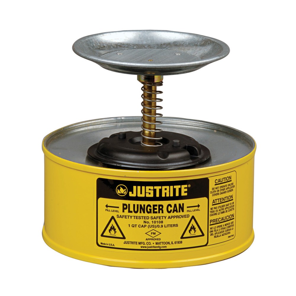 Illustration du produit: Humecteur économique Justrite en tôle d'acier, jaune, 1 litre