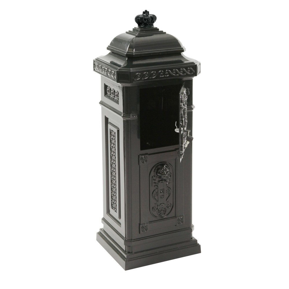 Produktabbildung Nr. 4: Boîte aux lettres colonne avec clapet d’insertion, carrée, en aluminium coulé, vert